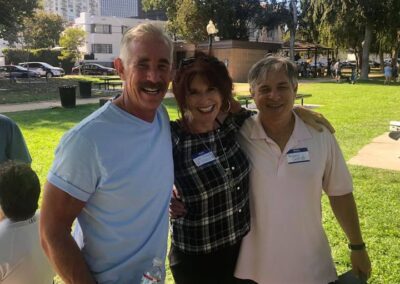 45th reunion at Roxbury Park, pictured are Scott Schwimmer, Cori Drasin and Robert Gottlieb.