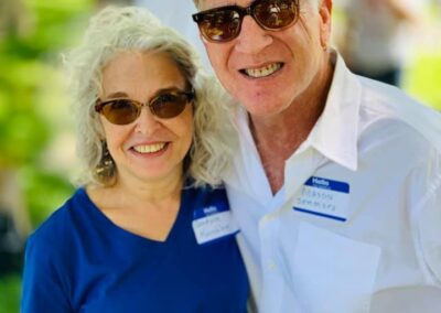 Mason Sommers and Candy Kornblum at the 45th Beverly Hills Class of 1974 reunion at Roxbury Park