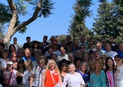 Beverly Hills High School Class of 1974 45th reunion at Roxbury Park. This is a group photo of all the people that came to the reunion.