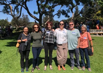 The 45th reunion at Roxbury Park, pictured are Ronna Hoffman, Barrie Roberts, Cori Drasin, Lorena Gonda , Rex Wilder, Karen Besser