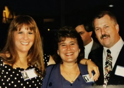 20 year reunion at the Museum of Flying in Santa Monica, pictured are Nancy Siegel Kulak and Terri Manchel