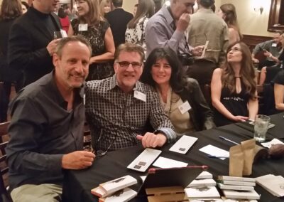 40th reunion party at Maggiano's, pictured are Ron Seigel, Mason Sommers, and Shari Sheri Halfon in the foreground, Janet Stein Lazier and Craig Gordon in the background, off to the side is Lori Kielson-Prescott.