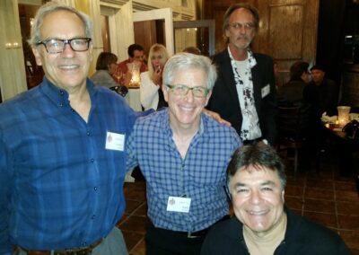 40th reunion party at Maggiano's, pictured are Lyndon Stambler, Randy Sheinbein, Gerard Moreno and ???