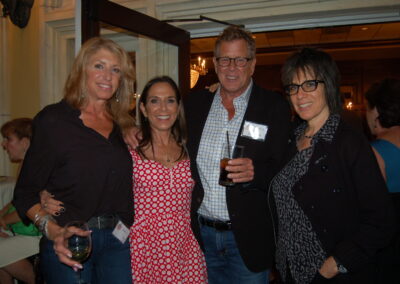 40th reunion at Maggiano's, pictured are Leslie Simmons Potts , Victoria Neuman Talbot, David Alan Simmons, and ?who?