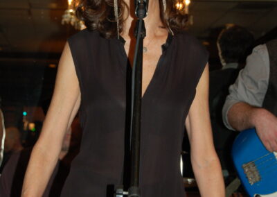 40th reunion at Maggiano's, pictured is Carey Appel singing with the band.