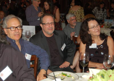 40th reunion at Maggiano's, pictured are Lyndon Stambler, Ellis Schoichet, Alexis Strauss enjoying the entertainment.