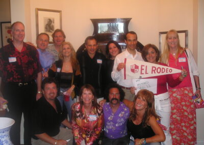 El Rodeo reunion during the 30th reunion weekend, pictured are Peter Prescott, Mike Lubell, Brian Pilcher, Alison Rodin, Robert Gottlieb, Terry Hyman, Jim Friedberg, Dee Dee Dorskind, Laurie Linden, Max Andler, May Quigley Goodman, Jim Rose and Shelly Davis.