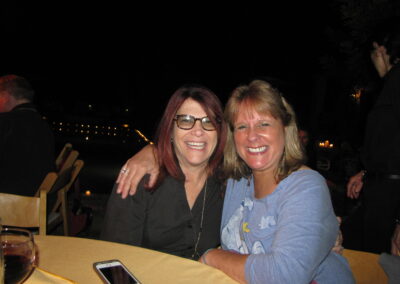 Hawthorne elementary school reunion the weekend of the 40th reunion, pictured are Nancy Siegel Kulak and Linda Abrahamoff.