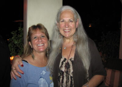 Elementary school reunion, weekend of the 40th reunion, pictured as Nancy Siegel Kulak and C Leader Gordon (Cara Gordon).