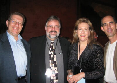 30 year reunion at the Jonathan Club, pictured are Mark Goodkin and his wife Diane Border, Robert DuBois and Mayer Brenner.