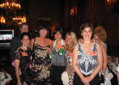 30th reunion at the Jonathan Club, pictured are Mayer Brenner, Sandy Daye Brenner, Lilliy Lazer, Gail Miller, Nikki Fields Yedor, and Lori Anticouni Richter