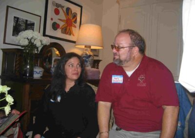 Lisa Coburn and Marc Sheppard at the El Rodeo reunion during the 30th reunion weekend.