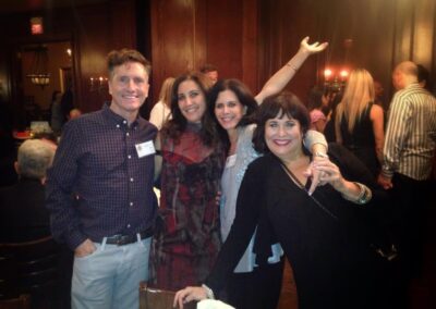 40th reunion at Maggiano's, pictured are Rex Wilder, Felice Dunas, Debbie Dubnow and Lisa Lee Cooper. One of over 300 pictures of previous Beverly Hills High School (BHHS) Class of 1974 reunions.