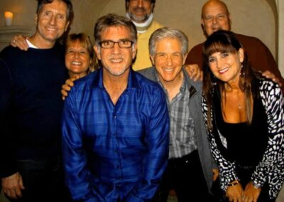 Hawthorne Elementary School reunion the weekend of the 40th reunion, pictured are Rex Wilder, Nancy Siegel Kulak, Randy Sheinbein, Marc Bernstein, John Levitt, Mason Sommers and Barbara Myler.