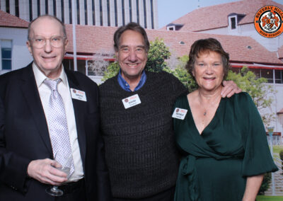 Beverly Hills High School class of 1974 50th 10/19/2024 reunion posed picture with Bruce Heller, David and Michele Freshman