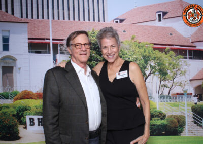 Beverly Hills High School class of 1974 50th 10/19/2024 reunion posed picture with Mark Lininger and Valerie Lehrer