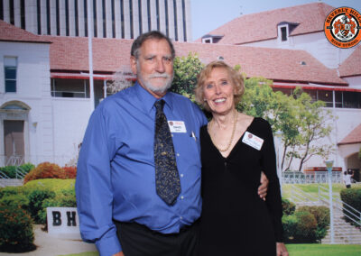 Beverly Hills High School class of 1974 50th 10/19/2024 reunion posed picture with David and Mary Beraru