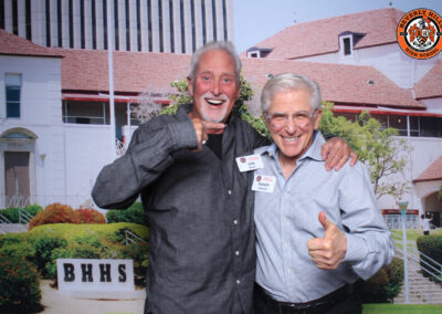 Beverly Hills High School class of 1974 50th 10/19/2024 reunion posed picture with John Brow and Randy Sheinbein