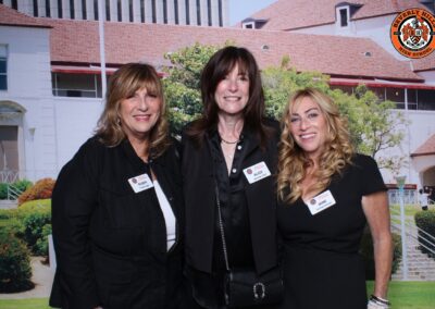 Beverly Hills High School class of 1974 50th 10/19/2024 reunion posed picture with Alice Sommer, Robin Frank and Jane Urman