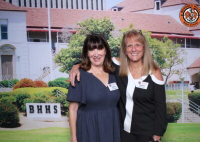 Beverly Hills High School class of 1974 50th 10/19/2024 reunion posed picture Linda and Nancy