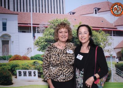 Beverly Hills High School class of 1974 50th 10/19/2024 reunion posed picture with Sharon and Gayle